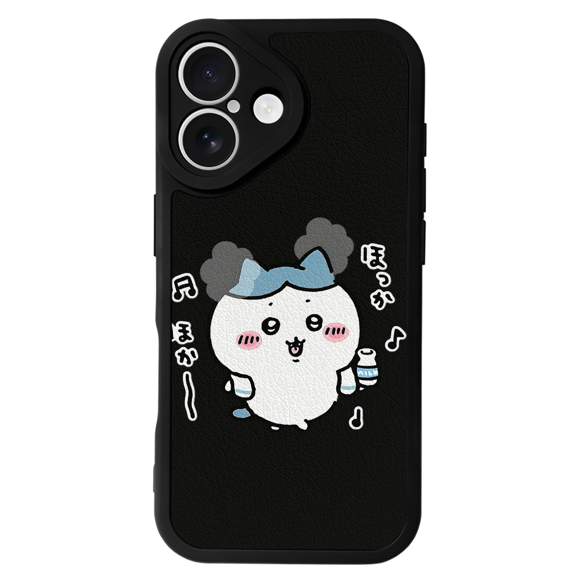 （画像用） ちいかわ ハチワレ Chii-kawa hachiware 【iPhone 16シリーズ対応】シリコンスマホケース（レザー調） 材質：シリコン